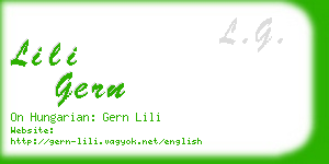 lili gern business card